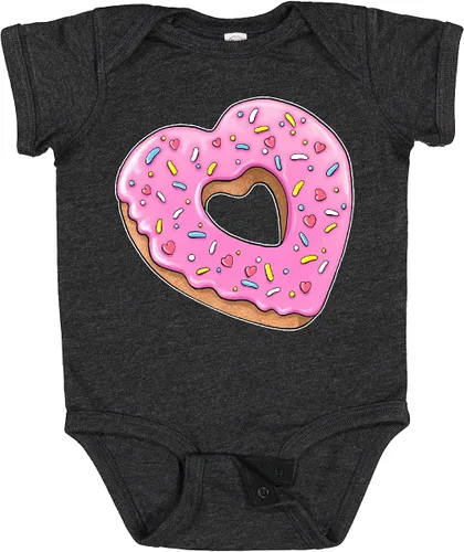 Miniatura 22 de inktastic Body de bebé con forma de corazón con glaseado rosa y chispas