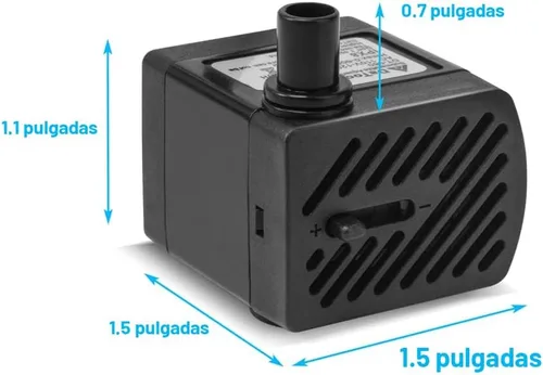Miniatura 2 de DaToo 50 gal/hr 3W Bomba de agua sumergible pequeña Bomba de fuente mini ultra silenciosa para acuario, tanque de peces, estanque, estatua, cultivos