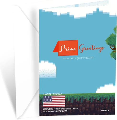 Miniatura 4 de Prime Greetings Tarjeta de cumpleaños para sobrino con tema de videojuegos, hecha en Estados Unidos, ecológica, tarjeta gruesa con sobre de alta