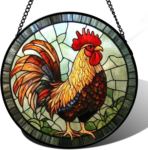 Miniatura 12 de Colgante de vitrales para colgar en la ventana, de cuervo negro, alas grandes para puertas, jardín, patio, pájaros, atrapasoles, decoración