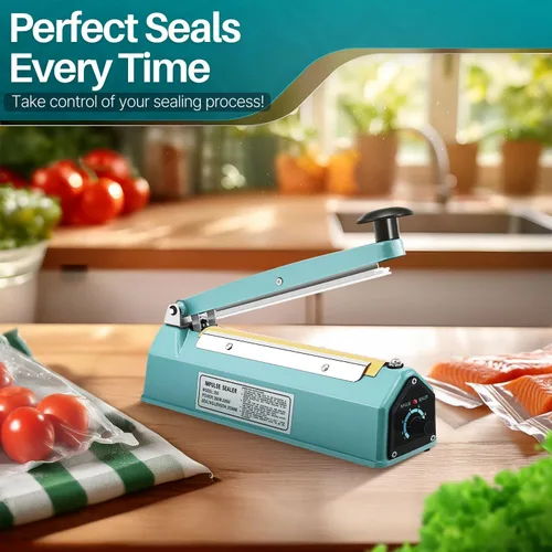 Miniatura 2 de Flexzion Selladora de impulso de 8 pulgadas (200 mm) de 300W con modo de calentamiento ajustable, sin necesidad de precalentamiento, selladora