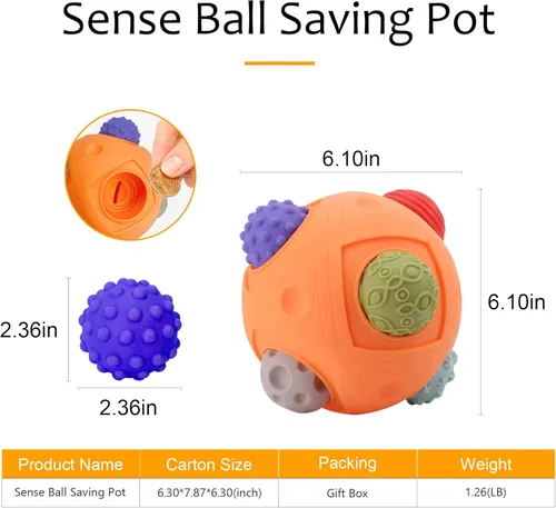Miniatura 7 de Pelotas para Niños Pequeños 1-3 Juguetes Sensoriales para Bebés, Juguetes Montessori para Bebés de 6-12 Meses Juguetes para Bebés, Pelota Sensorial