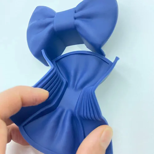 Miniatura 6 de Clip aislante de calor de silicona con pajarita, mini guante para horno, soporte para ollas de protección de dedos, guantes de cocina de cocina, Azul