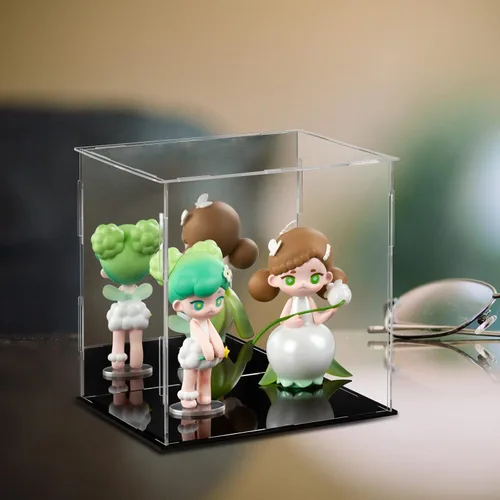 Miniatura 4 de Vitrina acrílica, versátil escaparate coleccionable para figuras de acción y juguetes, 1 paquete (negro, 7.8 x 5.9 x 7.8 pulgadas)
