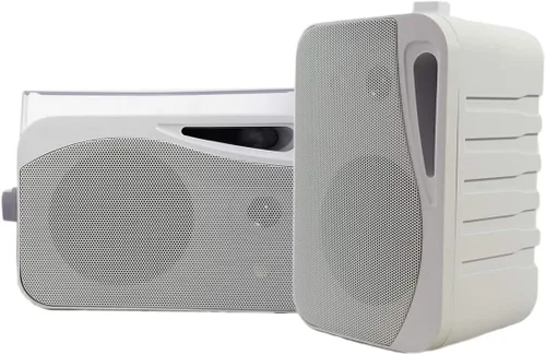 Miniatura 9 de Rockville Par de altavoces HP4S BK de 4 pulgadas, 360 W, para exteriores/interiores, montaje en pared giratorio, IPX44, resistente a la intemperie