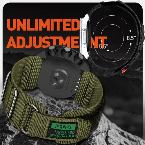 Miniatura 7 de LYSANDRA Compatible con SUUNTO 9/9 Baro/9 Titanium Watch Band, correa deportiva de nailon de 0.945 in con diseño tejido para SUUNTO Spartan