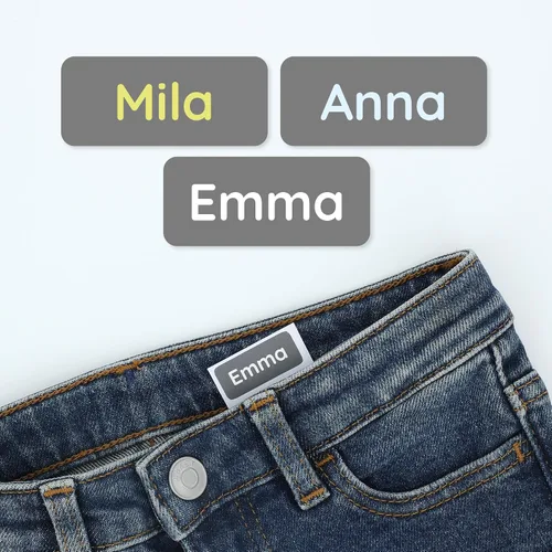 Miniatura 9 de TeddyLabels - Etiquetas de ropa para hogar de ancianos (120) – Etiquetas adhesivas con nombre para ropa y artículos personales. Etiquetas Azul