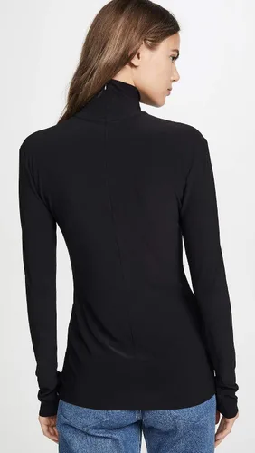 Miniatura 3 de Norma Kamali Women's Slim Fit Long Sleeve Turtle Top