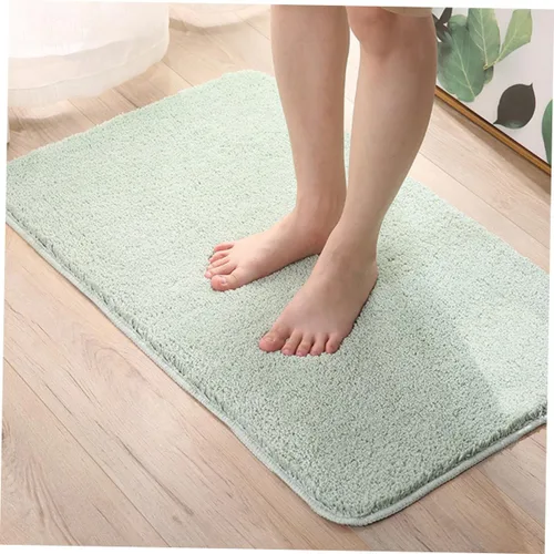 Miniatura 9 de Alfombras de baño de terciopelo verde pastel alfombra antideslizante resistencia absorbente secado rápido lavable a máquina