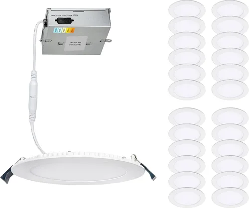 Miniatura 7 de WAC Lighting Lotos - Luz LED empotrable redonda de 4 pulgadas, 5 CCT, seleccionable, 8 W, 725 lúmenes, hermética, hermética, 120 V-277 V, universal