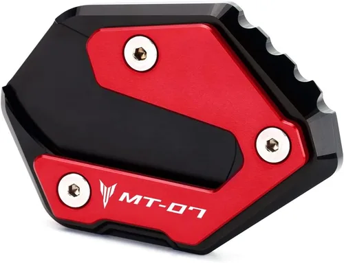 Modeer Para Ya.maha MT07 FZ07 2014-2024 extensión del soporte lateral de la motocicleta Ampliar placa pad mt 07 fz 07 accesorios color rojo