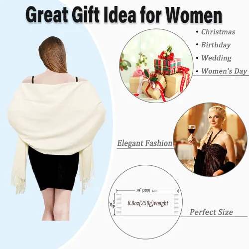 Miniatura 4 de Bufanda para mujer, chales y envolturas para vestido de noche, boda, regalo de dama de honor