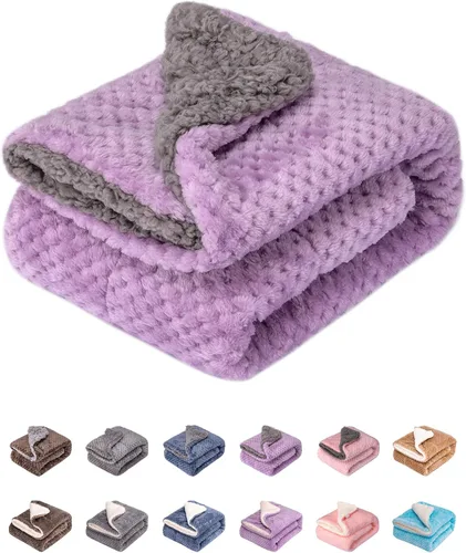 Miniatura 13 de Manta mullida o manta mullida para bebé niña o niño, suave y cálida y acogedora manta de vellón coral para bebé, bebé o recién nacido, manta