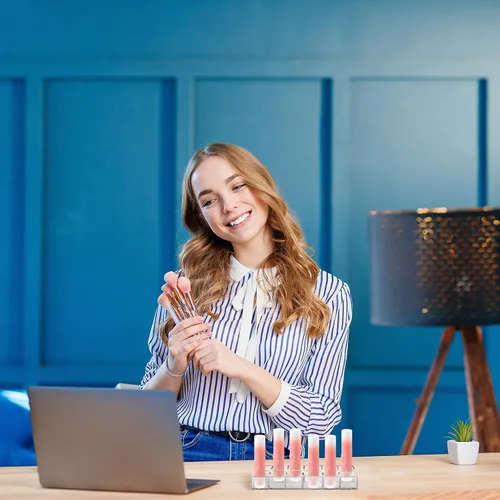 Miniatura 4 de Kigley Organizador de lápiz labial transparente, soporte acrílico para brillo de labios, estuche de exhibición de lápiz labial para mujeres, muestra