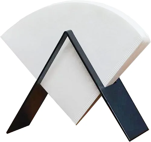 Miniatura 7 de 2 soportes para papel de filtro de café, de acero inoxidable, dispensador de papel de café, soporte para filtros #1, #2, #4, #6 (negro)