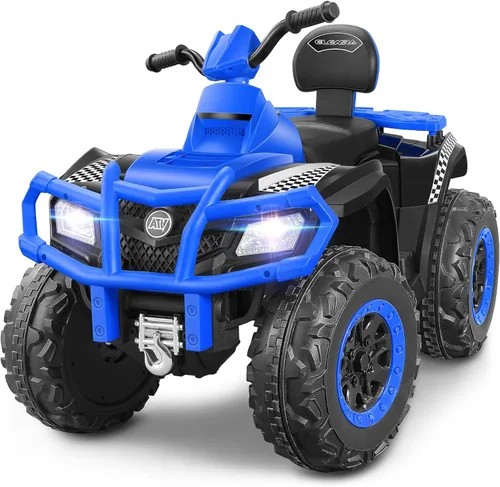 Miniatura 10 de ELEMARA 24V 2 Asientos Vehículo Todoterreno Eléctrico para Niños Grandes, Quad Infantil de 4 Ruedas, Vehículo Todoterreno Infantil con 4 Ruedas