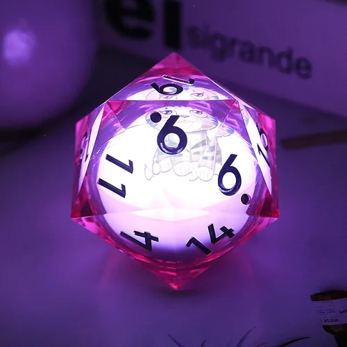 Miniatura 10 de D20 Dados Metal DNDND - Dados metálicos grandes de 1.299 in con magnífica caja de regalo para Calabozos y Dragones (rayas verdes)