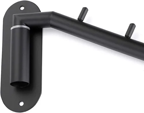 Miniatura 7 de Sumnacon Perchero de acero inoxidable para colgar ropa, 2 piezas, gancho para ropa con brazo oscilante, organizador de almacenamiento de bata Negro