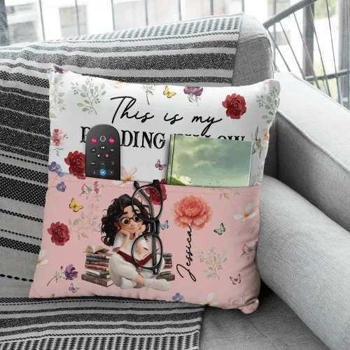 Miniatura 5 de ENCYCOM Almohada de bolsillo personalizada para lectura de libros, almohadas de lectura personalizadas con nombre, regalo único para niñas, mujeres