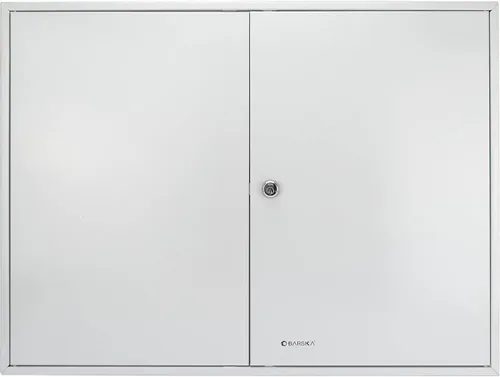 Miniatura 4 de Barska Gabinete de llaves de 600 posiciones, caja fuerte para llaves de montaje en pared con ganchos numerados, hoja de registro de índice