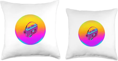 Miniatura 3 de Sunset Retro Walkman 90's Graphic Throw Pillow, 16x16, Multicolor