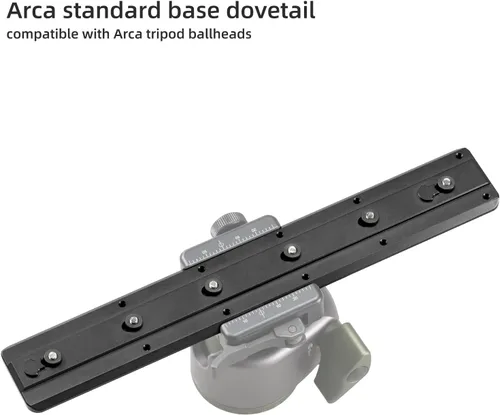 Miniatura 4 de Adaptador de placa de trípode FANAUE Keymod Rail con tornillos de seguridad, para cabezal de bola de trípode, compatible con Arca Swiss RRS Dovetail