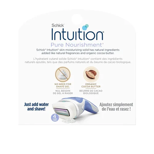 Miniatura 2 de Recambio Schick Intuition, Navajas de Nutrición Pura para Mujeres Repuesto de Hojas de Afeitar Intuition con Mantequilla de Cacao Orgánica, 6