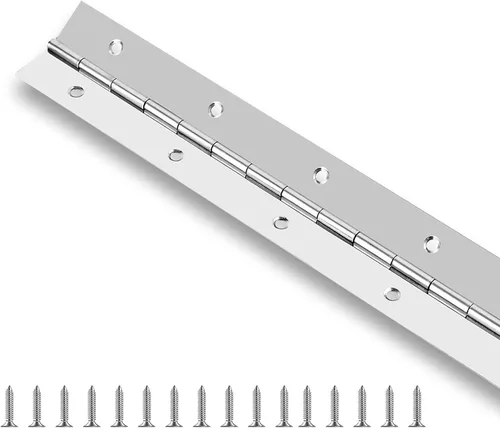 Miniatura 7 de 2 piezas bisagras de piano de 12 pulgadas de acero inoxidable continuas y bisagras de piano resistentes, grosor de hoja de 0.04 pulgadas, longitud