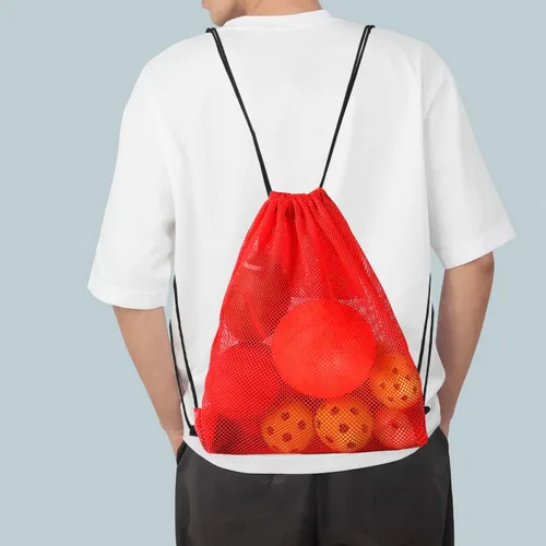 Miniatura 67 de GSE Games & Sports Expert Bolsa de malla con cordón para béisbol, pelotas de pickleball, pelotas de golf, gimnasio, equipo de natación, lavandería