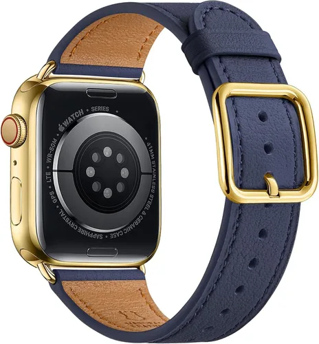 Miniatura 43 de MNBVCXZ Correas de cuero compatibles con Apple Watch para mujeres, correa de repuesto genuina para iWatch Series 11 10 9 8 7 6 5 4 3 2 1 SE 3 SE 2