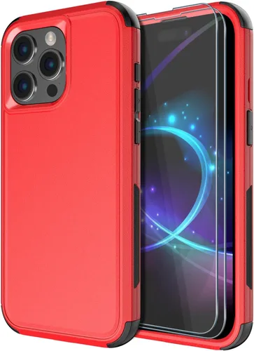 Miniatura 13 de Diverbox Funda para iPhone 15 Plus [a prueba de golpes] [a prueba de caídas] [protector de pantalla de vidrio templado], funda de protección