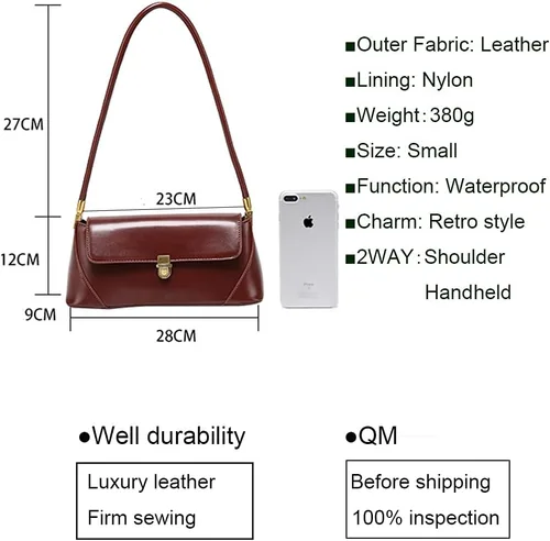 Miniatura 4 de Pequeño bolso de hombro de embrague para las mujeres mini bolso de mano de cuero con cierre de hebilla