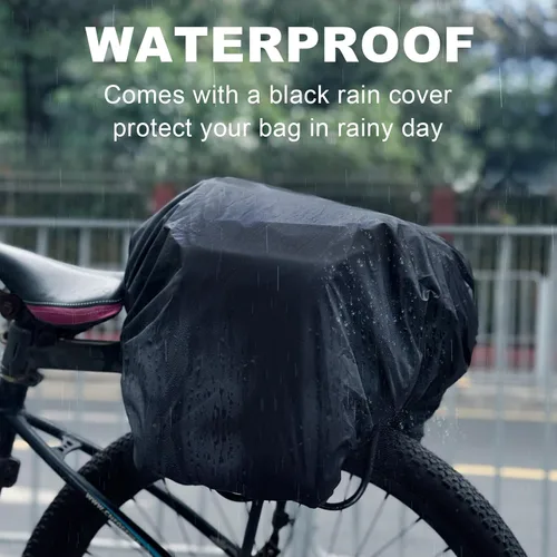 Miniatura 6 de Bolsa Trasera para Bicicleta, Bolsa de Maletero de Bicicleta de 20L PVC Impermeable para Bicicletas de Carretera y de Montaña, Bolsa Multifuncional