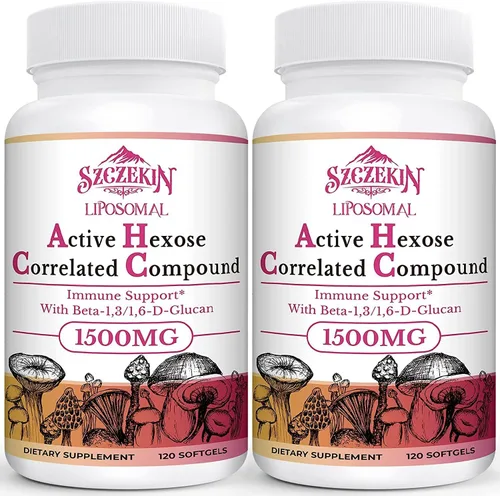 Miniatura 13 de Suplemento correlacionado de hexosa activa liposomal de 1500 mg, 120 geles blandos beta-glucanos con extracto de hongos naturales, sistema