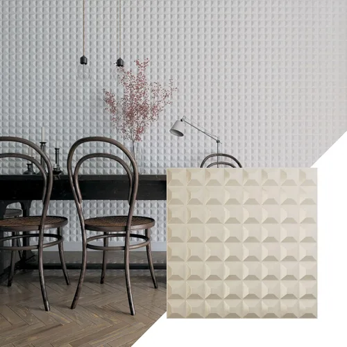 Miniatura 6 de Ekena Millwork WP20X20BRWH 19 5/8 pulgadas de ancho x 19 5/8 pulgadas de alto Bradford EnduraWall Decorativo 3D Panel de pared cubre 2.67 pies