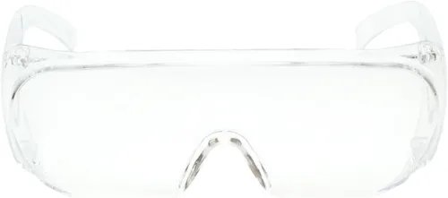 Calabria 1003 Gafas de seguridad grandes que se ajustan sobre anteojos graduados Fitover para hombres y mujeres, envolventes, tintadas, Transparente