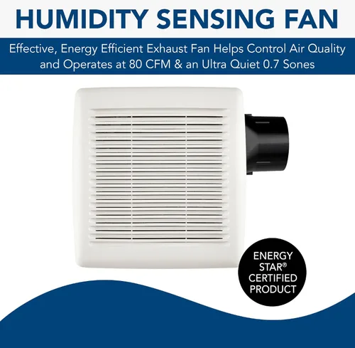 Miniatura 2 de Broan Flex™ Series 80 CFM 0.7 Sones Ventilador de ventilación con detección de humedad Energy Star®