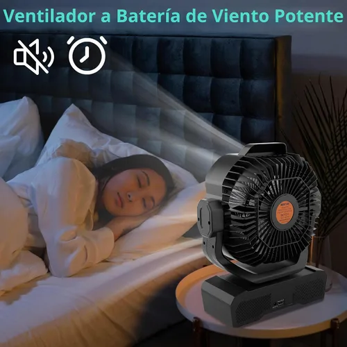 Miniatura 6 de WESTTREE - Ventilador de 45000 mAh, potente flujo de aire, funciona con pilas, ventilador de exterior para dormitorio, silencioso y oscilante