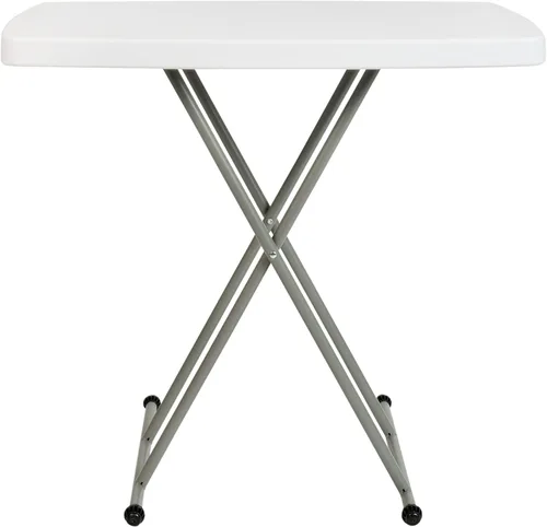 Miniatura 9 de Flash Furniture Elon - Mesa plegable de color blanco granito, altura ajustable, 30 pulgadas, bandeja de TV, mesa para portátil de grado comercial