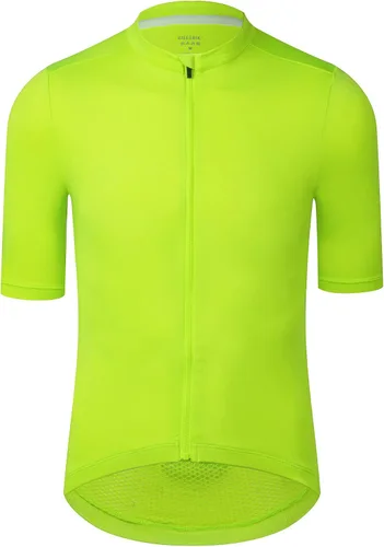 RISESBIK Men's Cycling Jersey Zipper Pocket Short Sleeve Lightweight Aero Race Fit Bike Jersey, UPF 50+ Biking Cycling Shirt