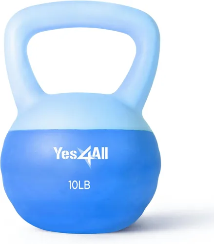 Miniatura 9 de Yes4All Pesa rusa suave, pesas rusas de entrenamiento de fuerza de PVC para mujeres, protección del suelo y silenciosa, mango ancho, pesas suaves
