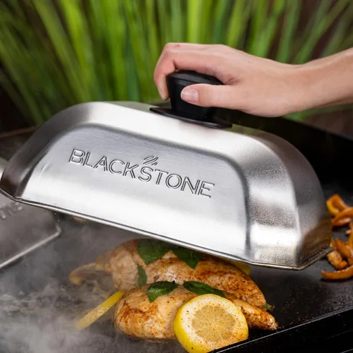Miniatura 5 de Blackstone 5207 - Cubierta rectangular para rociar, paquete de 2 accesorios para plancha, acero inoxidable, cúpula de fusión de quesos y cubierta