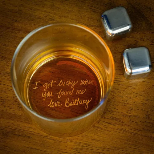 Miniatura 6 de Regalo personalizado de escritura a mano para él, vaso de whisky grabado a mano, 11 onzas, regalos de San Valentín para marido, regalo para papá