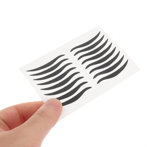 Miniatura 3 de Healifty Pegatinas negras para delineador de ojos, 80 pares, reutilizables, impermeables, ahumadas