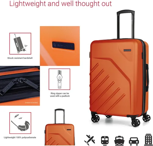 Miniatura 2 de BUGATTI SWISS MOBILITY - Colección LGA - Equipaje rígido - ABS, Naranja
