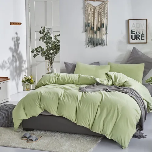 Miniatura 230 de CLOTHKNOW - Juego de edredón verde militar tamaño completo de 3 piezas, juego de ropa de cama verde oscuro, edredón suave con 2 fundas de almohada