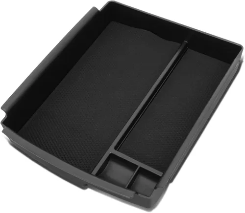 DNA Motoring Bandeja organizadora de consola central delantera compatible con Tesla Model S X 16-19, caja de almacenamiento para reposabrazos,