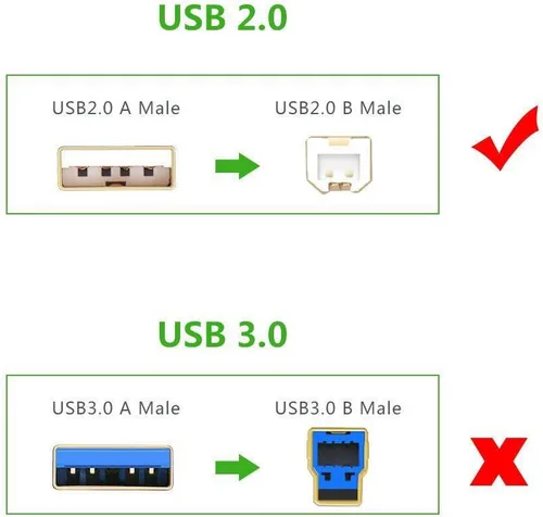 Miniatura 4 de Cable USB de 6 pies de repuesto para impresora térmica QL-700 QL-710W