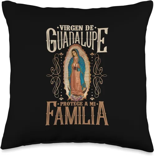 Our Lady of Guadalupe. Emperatriz de América Virgen de Guadalupe Protege a mi Familia, 16 x 16 pulgadas, multicolor