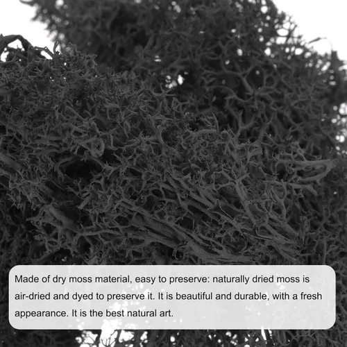 Miniatura 4 de MECCANIXITY Musgo artificial de musgo de 3.5 onzas, musgo artificial preservado natural para manualidades, manualidades, proyectos florales, Negro